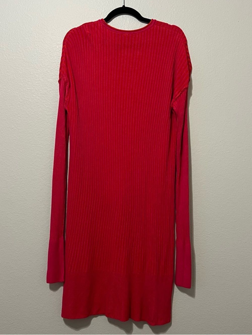 Free People Pink & Red Ribbed Cardigan - Picture 7 of 7